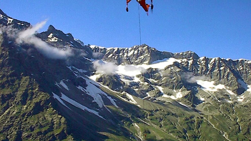 Elicottero a Macugnaga (archivio)