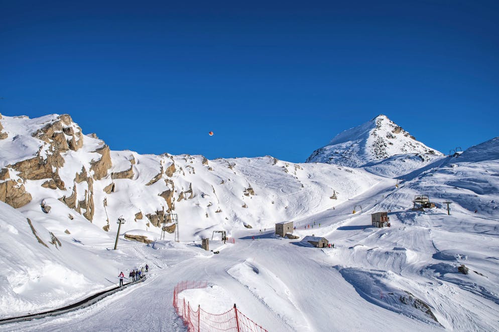 Skipiste im Skigebiet Macugnaga.