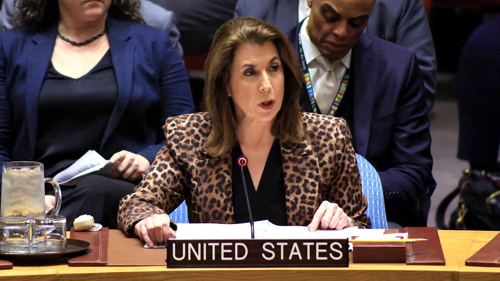 Die stellvertretende US-Botschafterin bei den Vereinten Nationen, Tammy Bruce, am Montag in New York. 