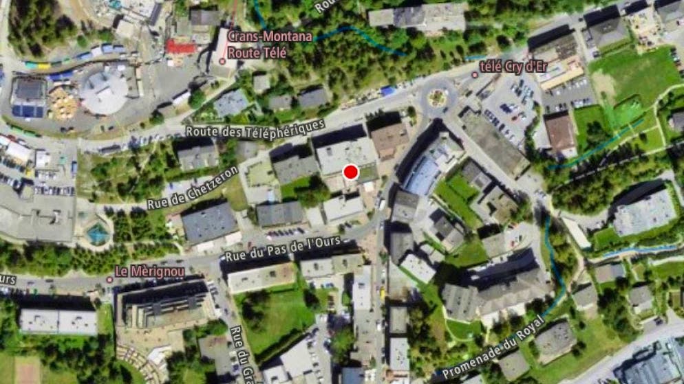 Cause of explosion in Crans-Montana not yet known - Gallery. The affected bar "Le Constellation" is located in the center of Crans-Montana.