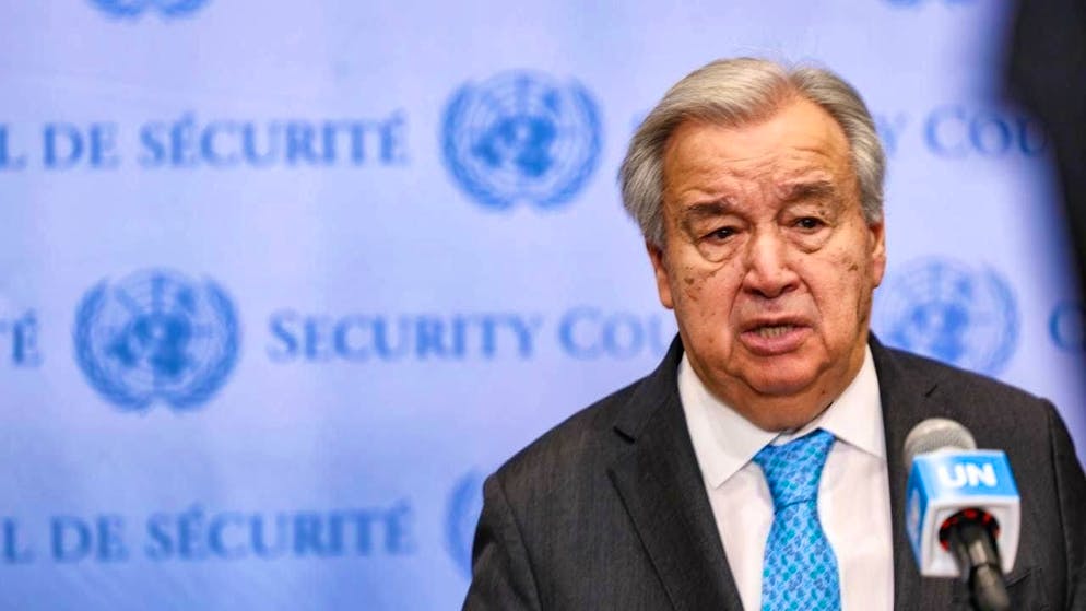 ARCHIVE - UN Secretary-General Antonio Guterres briefs the press following a closed session on Yemen. Photo: Bianca Otero/ZUMA Press Wire/dpa