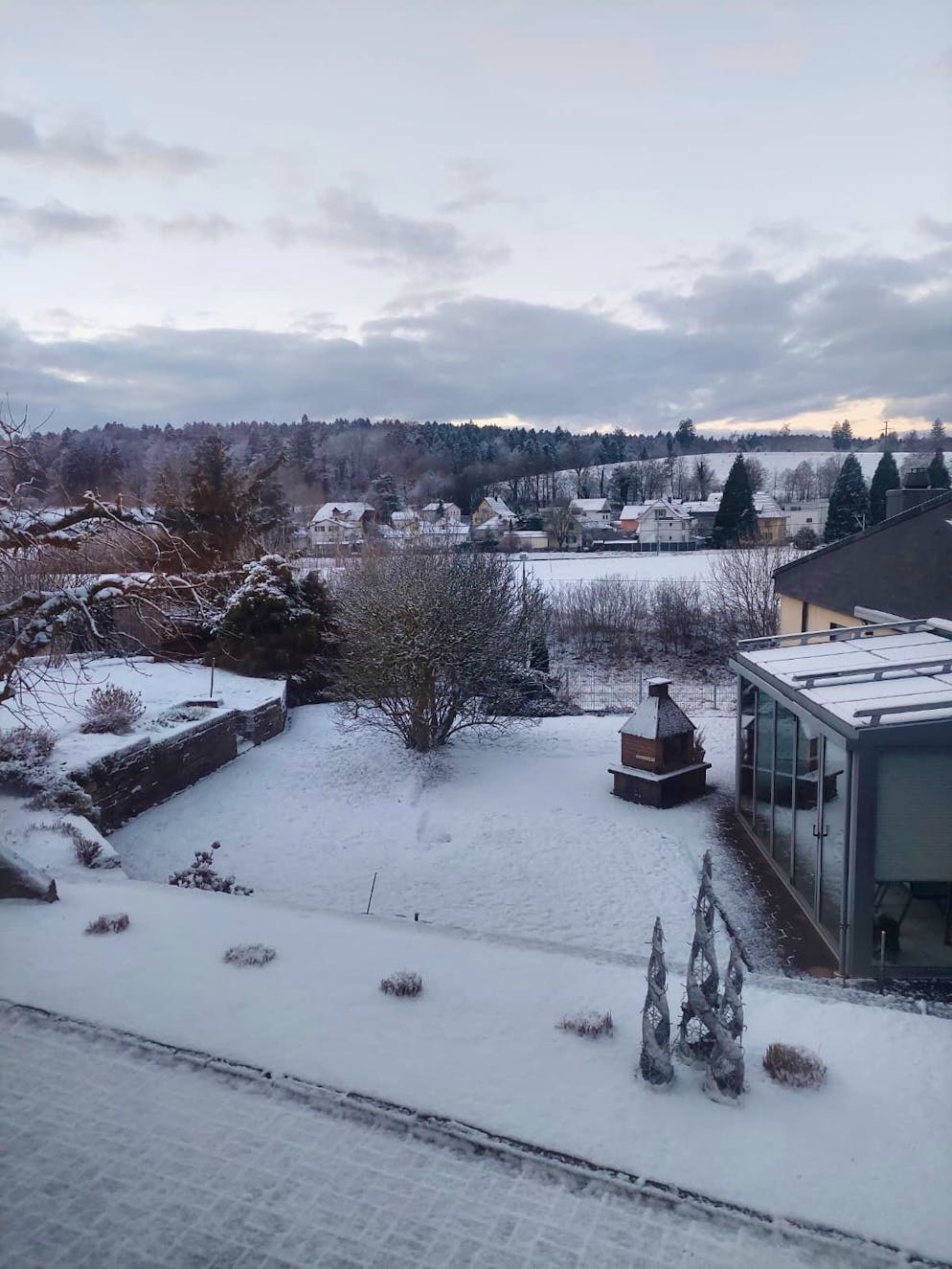 Schneefotos 2026. Auch in Zuchwil SO hat's geschneit.