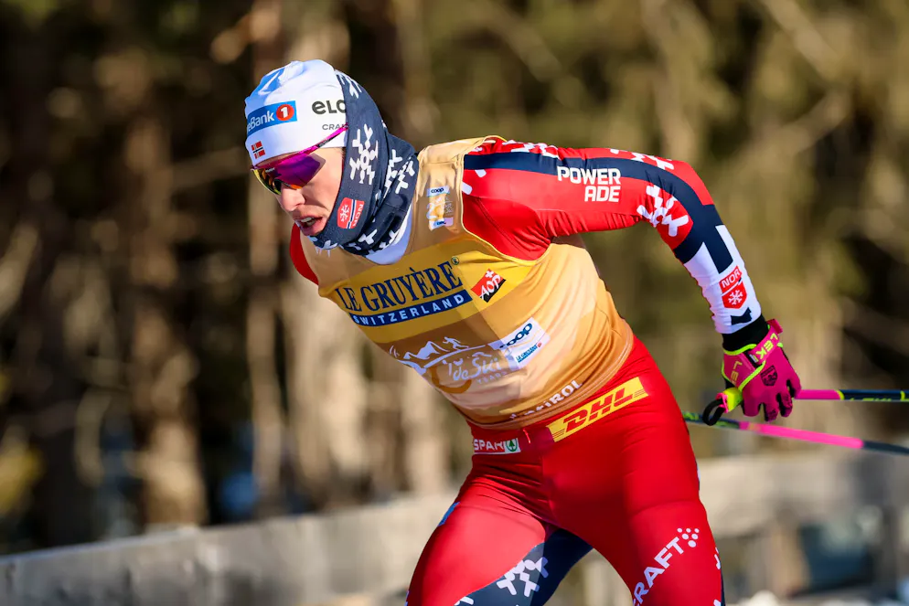 Klaebo s’installe seul au sommet du Tour de Ski (image d’archives).