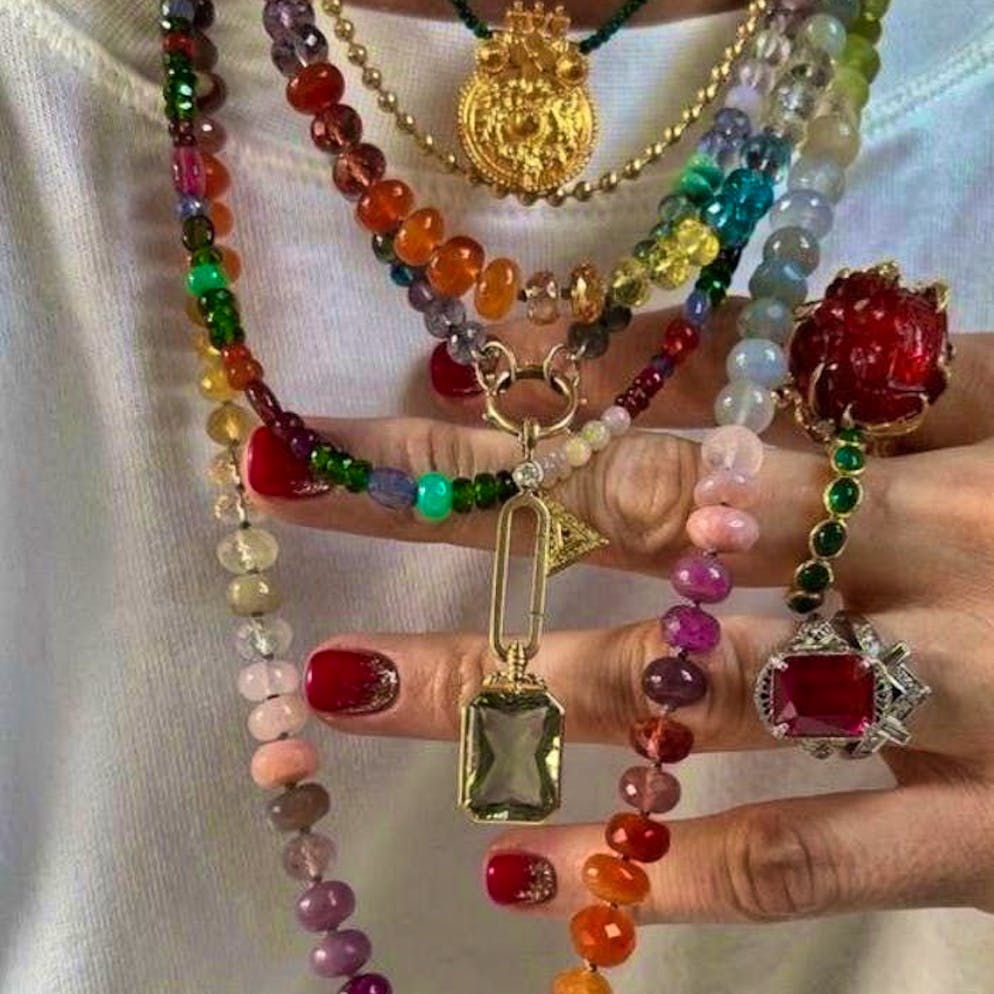 Multi-layered necklaces in different lengths will be super popular next year.