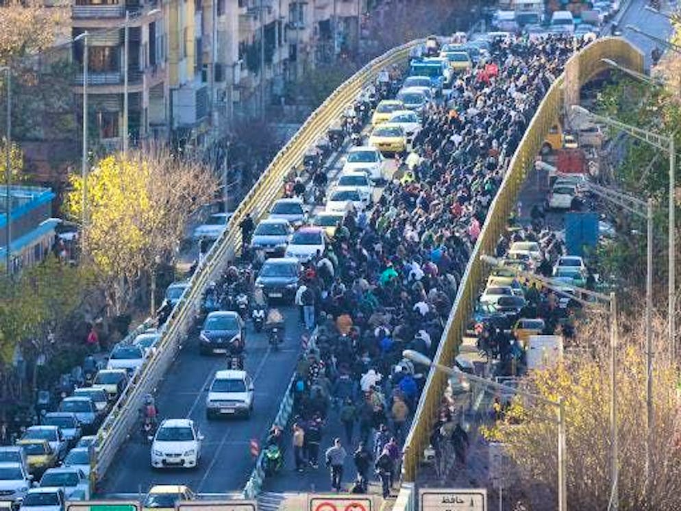 Political unrest has been rocking Iran since last Sunday. They are directed against the country's Islamic rulers. Demonstration on December 29, 2025 in Tehran.