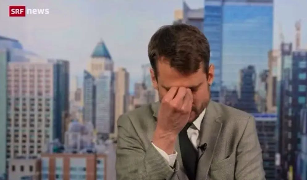 bluewin.ch - SRF correspondent interrupts live broadcast in the middle of the program