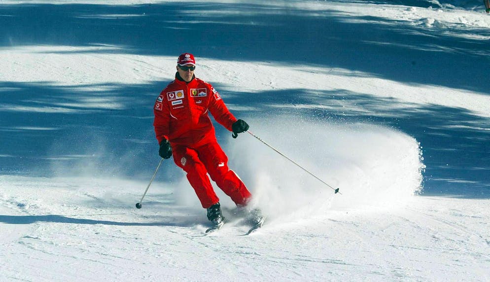 Michael Schumacher im Jahr 2006 während der obligatorischen Skiwoche in Madonna di Campiglio.
