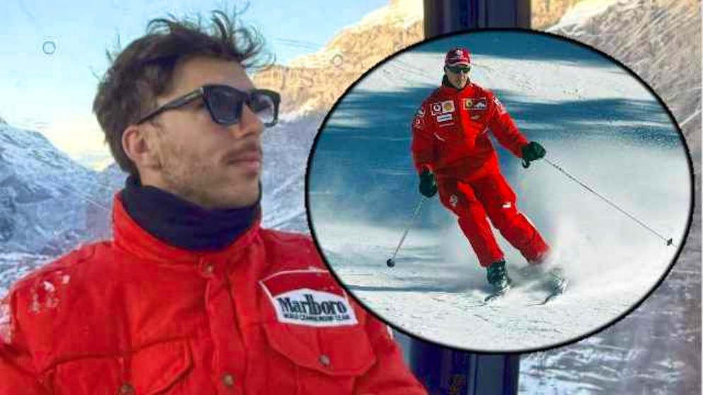Ehrerbietung oder Fehlgriff?. Formel-1-Pilot Gasly spaltet beim Skifahren mit Schumi-Jacke die Gemüter