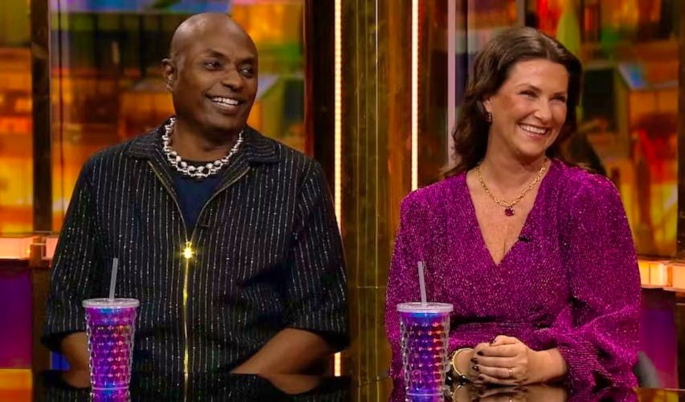 Märtha Louise, Princess of Norway, and her husband Durek Verrett during the emotional interview with the Danish broadcaster TV2.