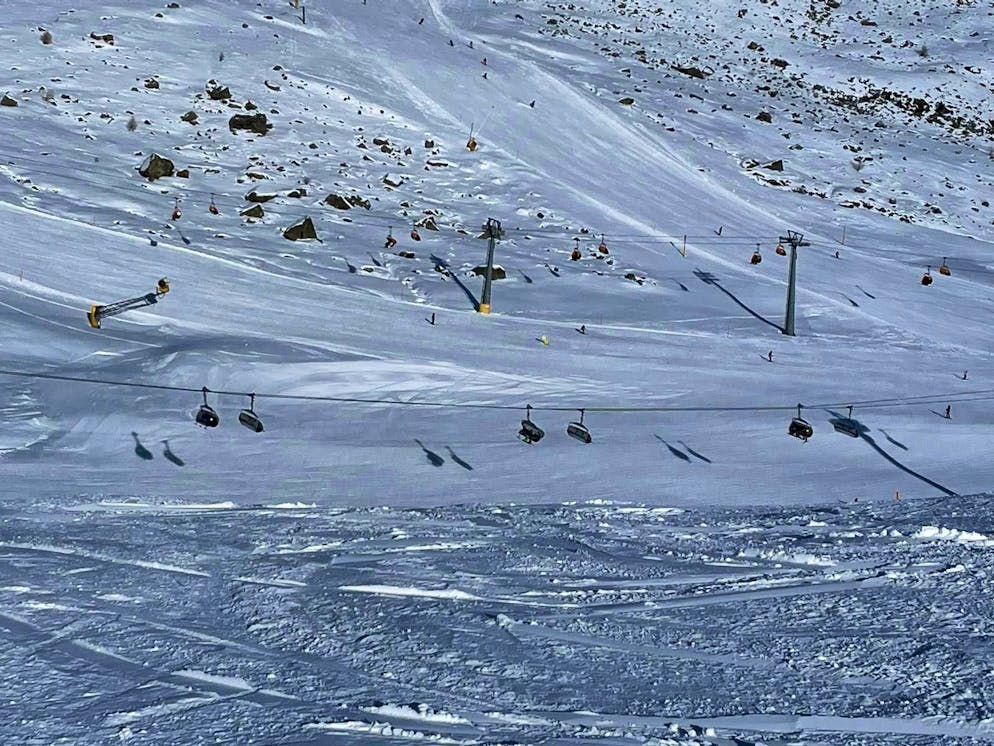 The accident occurred on this blue slope on Tuesday. 