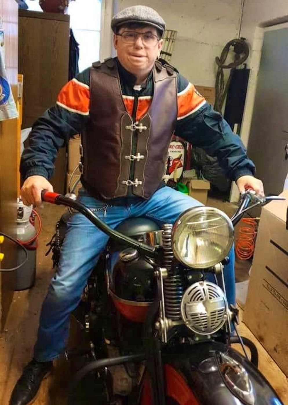 Oggi Martin Achermann guida di nuovo una moto.