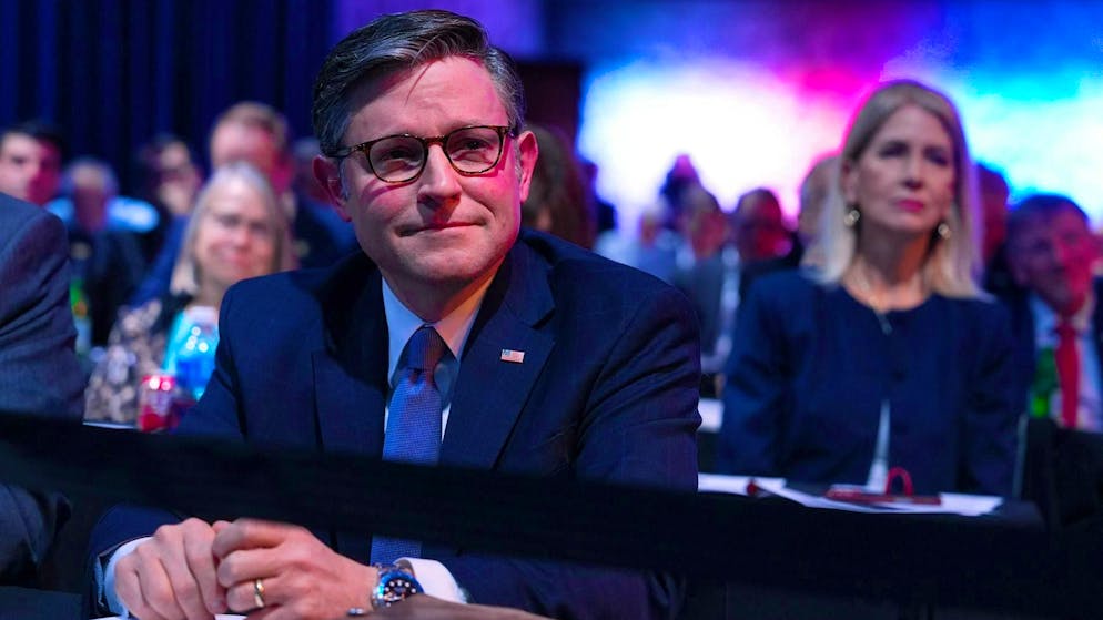 Against a military operation to take over Greenland, but in favor of attacking Venezuela: US House of Representatives Chairman Mike Johnson in Washington on Tuesday.