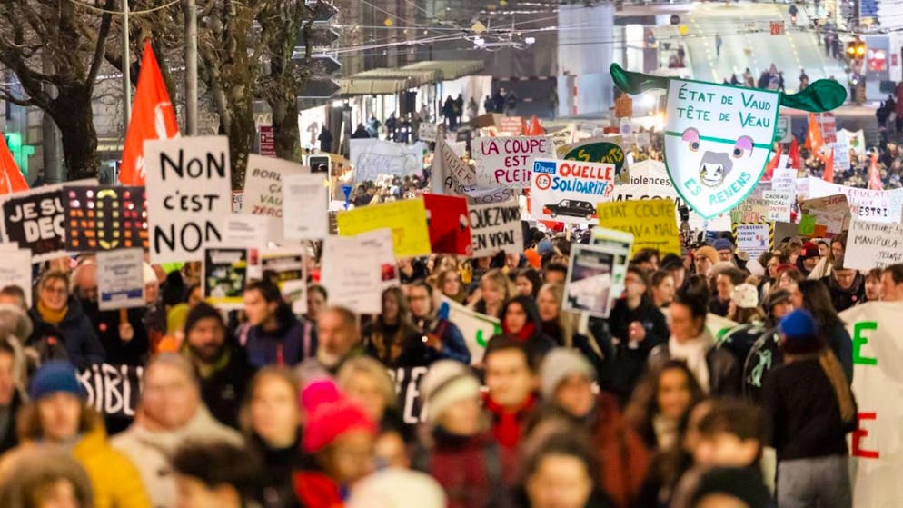 Cinq manifestations avaient eu lieu à Lausanne pour protester contre les coupes budgétaires (archives).