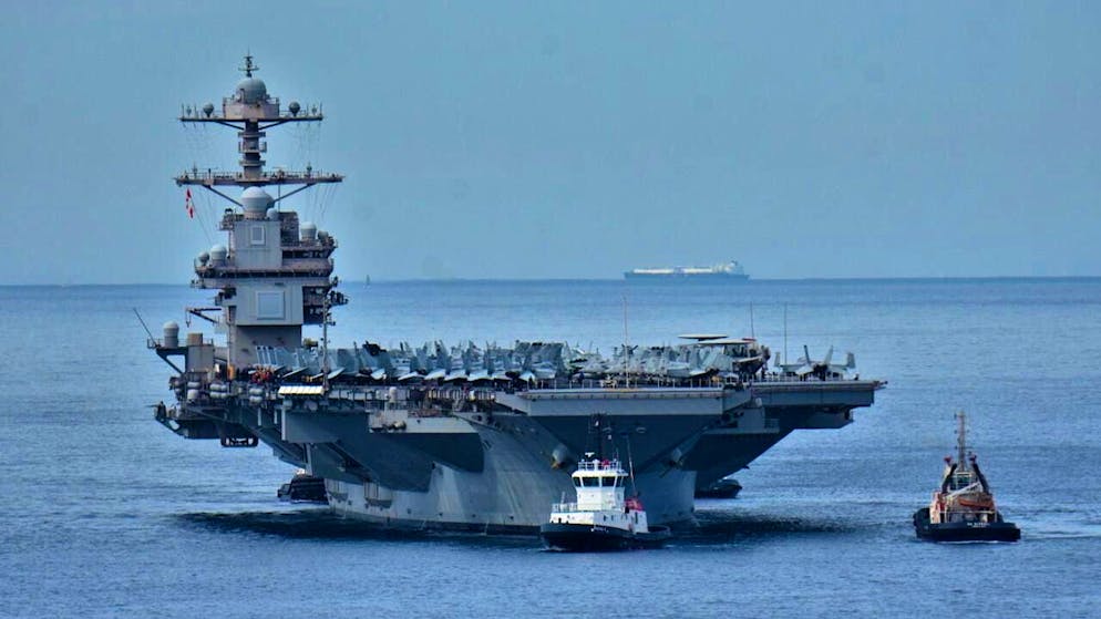 ARCHIVE - The US aircraft carrier USS Gerald R. Ford arrives in Marseille. Photo: Gerard Bottino/SOPA Images via ZUMA Press Wire/dpa