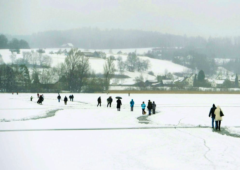 Lake Greifensee last froze over in 2012.