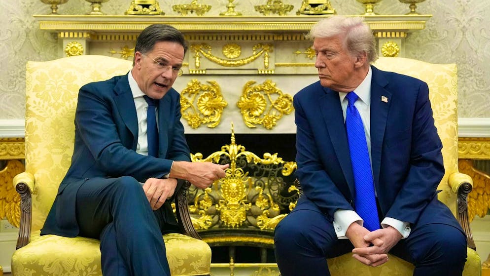 Nato head Rutte during a visit to US President Trump in the White House. (archive picture)