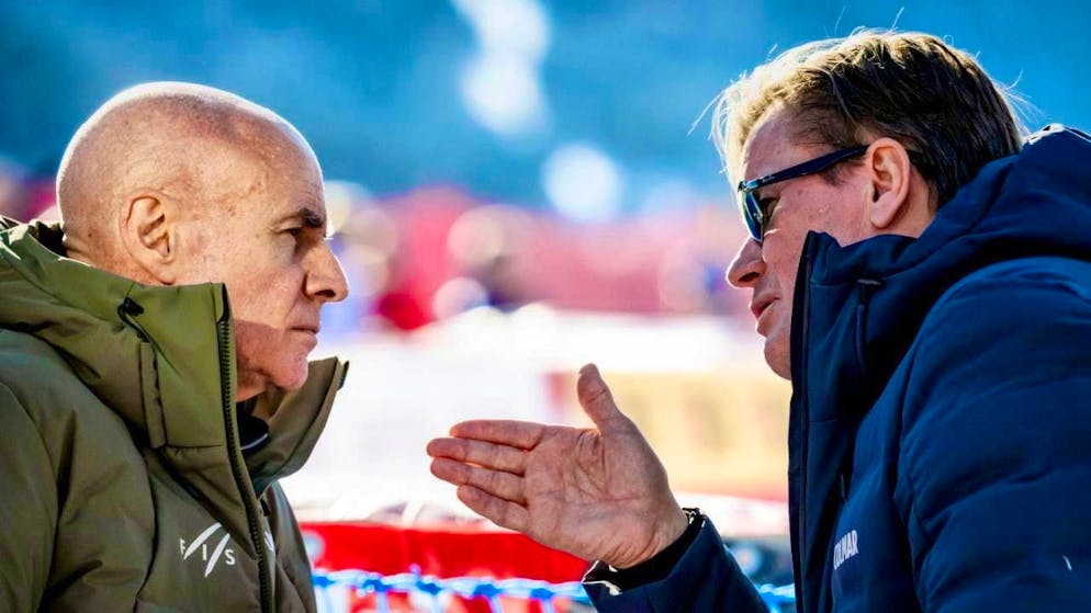 Urs Lehmann, CEO of the FIS, in conversation with FIS President Johan Eliasch