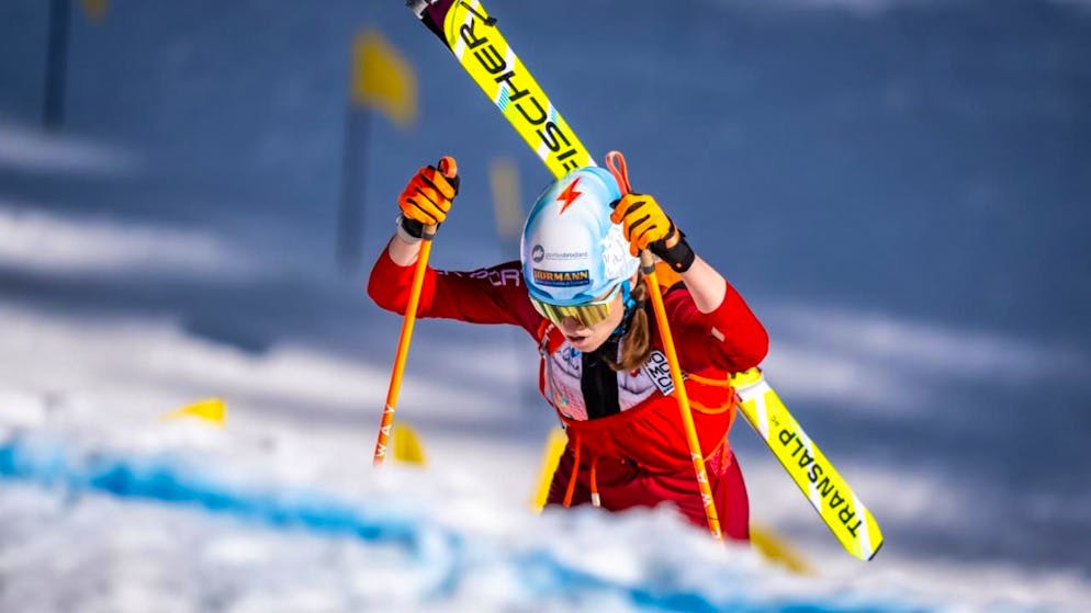 Marianne Fatton im März in Morgins unterwegs zu WM-Gold im Sprint