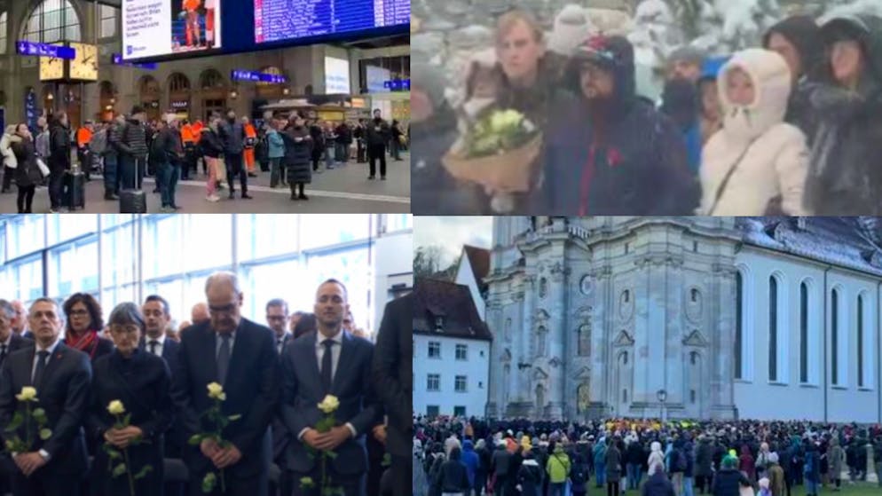 Touching moment at Zurich main station. This is how Switzerland commemorates the victims of Crans-Montana