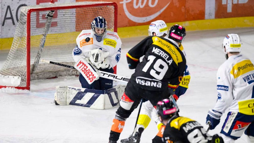 Ambris Goalie Philip Wüthrich präsentierte sich abermals in Topform