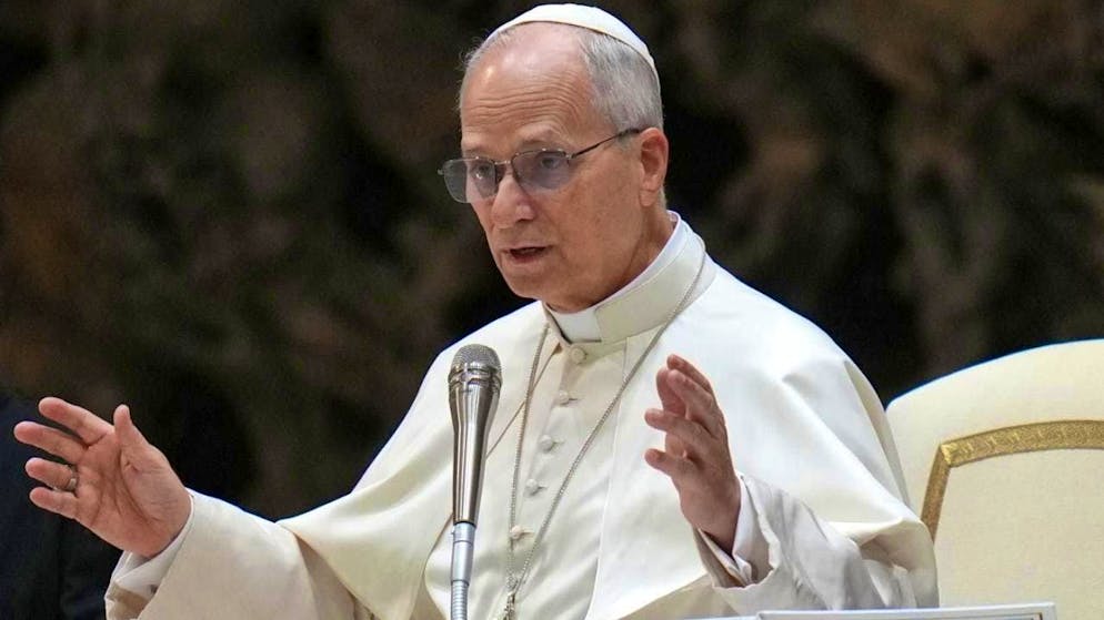 Pope Leo XIV holds his weekly general audience in Paul VI Hall at the Vatican. Photo: Alessandra Tarantino/AP/dpa