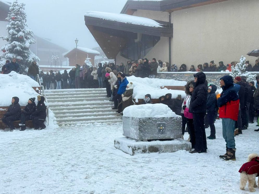 Zuschauer*innen in Crans-Montana.