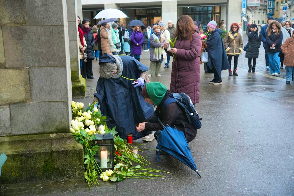 Fraumünster commemorative event Crans-Montana. People commemorate the dead of Crans-Montana at the Fraumünster in Zurich. 