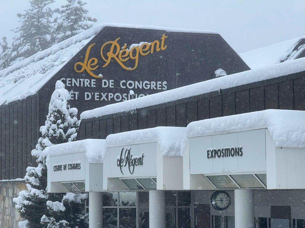 Das Kongresszentrum in Crans-Montana am Freitagvormittag.