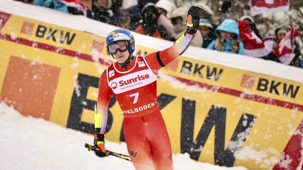 Marco Odermatt a été le plus rapide lors de la première manche du géant d’Adelboden.
