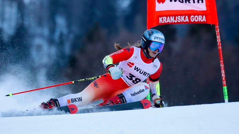 Sue Piller Anfang Januar beim Weltcup-Riesenslalom in Kranjska Gora unterwegs zum 20. Platz