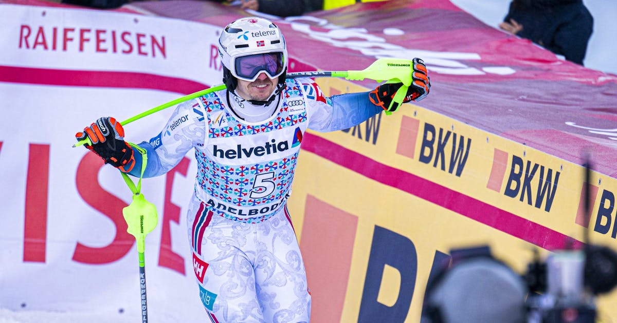 Kristoffersen destroys ski poles in the finish area - | and leaves ...