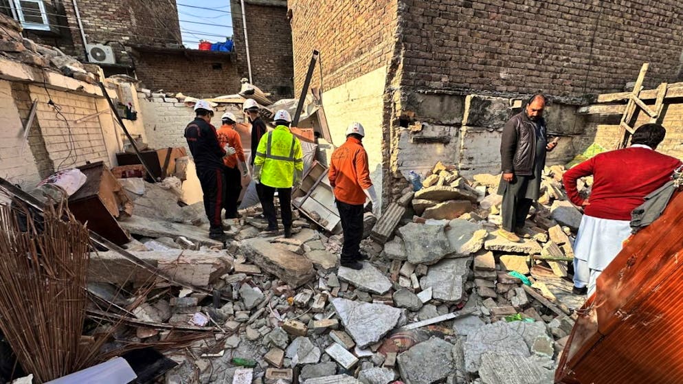 Il luogo dell'esplosione.