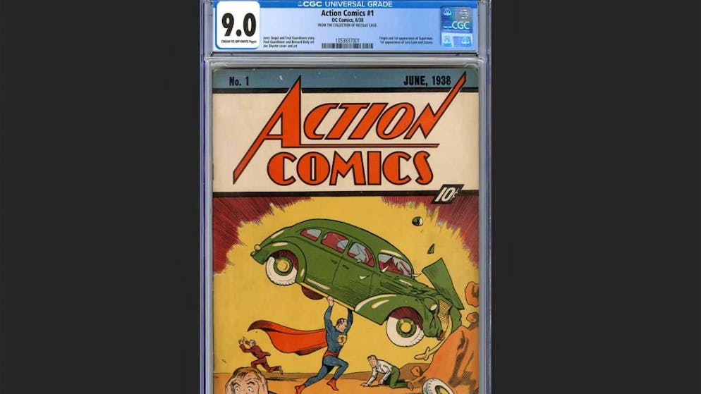 L'edizione numero 1 di Action Comic con il primo fumetto di Superman del 1938.