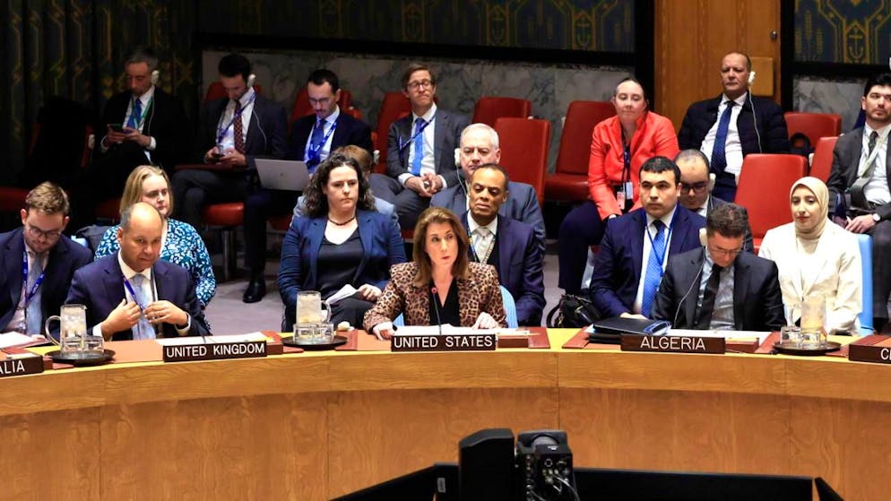 Tammy Bruce, au centre, la représentante des Etats-Unis au Conseil de sécurité de l'ONU (Archives).