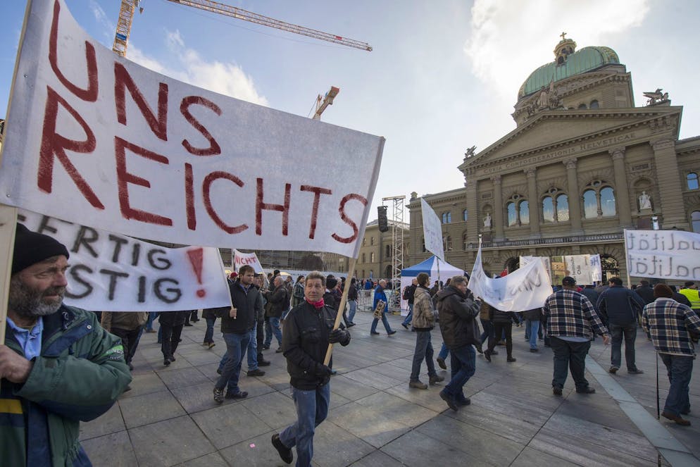 Im November 2015 kam es zuletzt zu einer grösseren Bauern-Demo auf dem Bundesplatz.