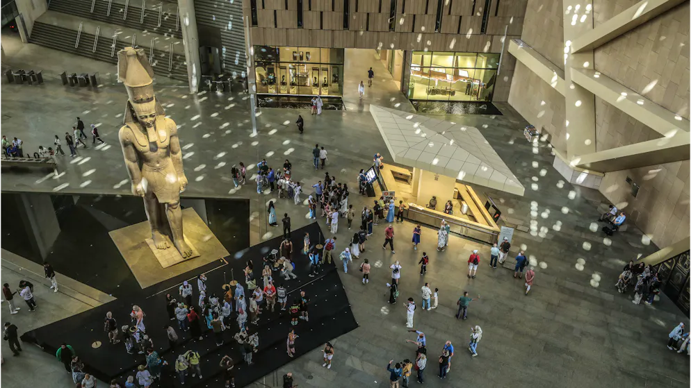 Grand Egyptian Museum. We were in the largest museum in the world - even the entrance holds a surprise