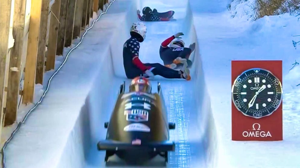 Ha rischiato grosso!. Perde l’equipaggio e arriva solo al traguardo: ecco come il pilota di bob ha evitato il peggio