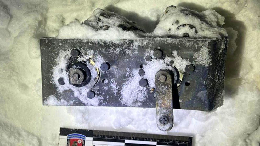 Un'immagine di un pezzo del missile fornita dagli ucraini.