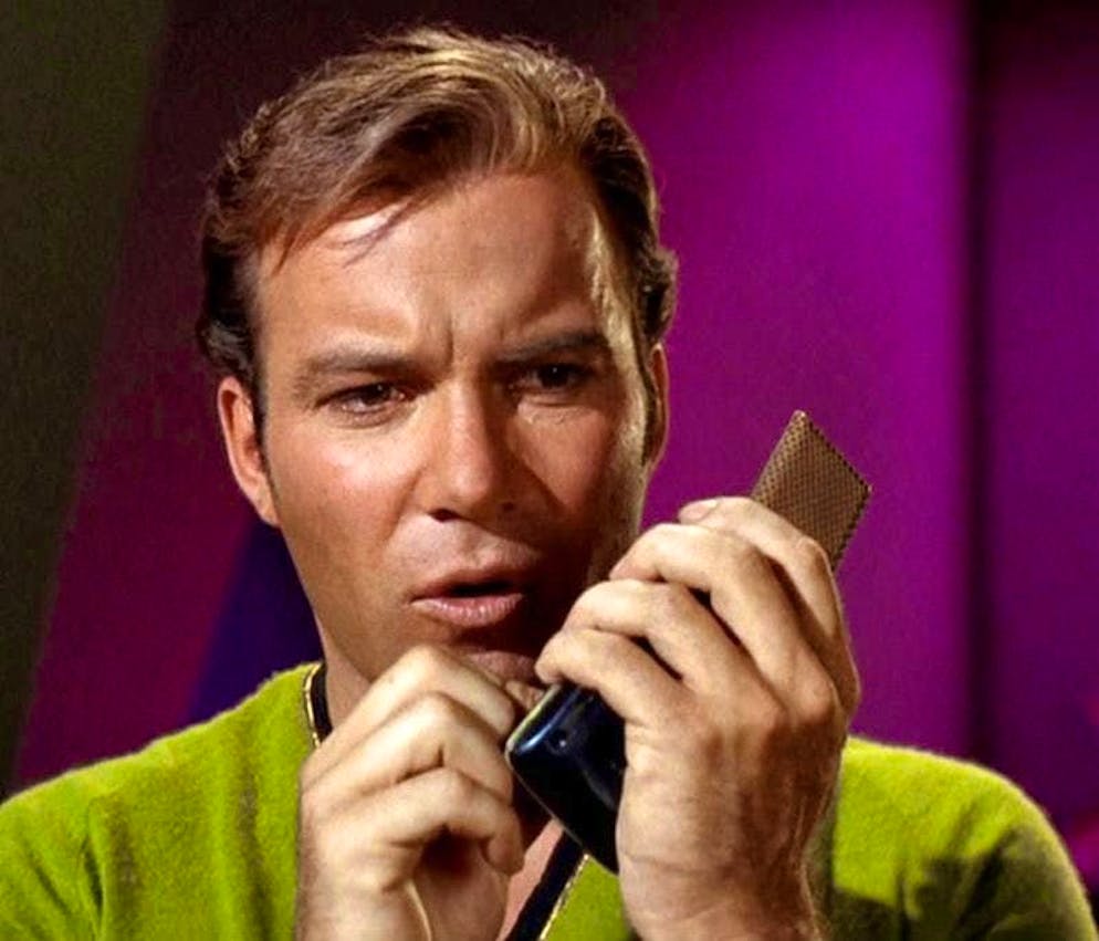 Star Trek - 60 years. Even before smartphones became cool, Captain Kirk (William Shatner) was already using them to communicate.