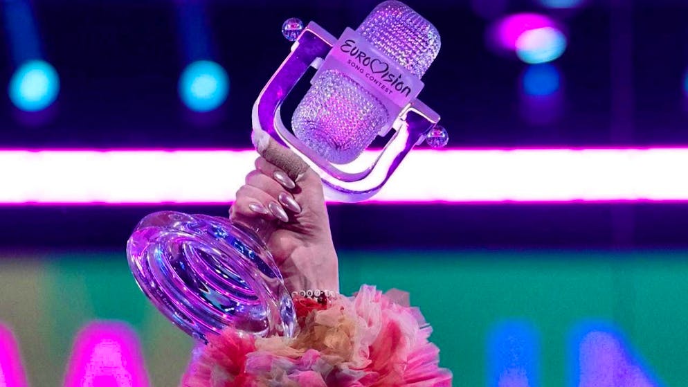 ARCHIVE - The trophy of the Eurovision Song Contest. Photo: Martin Meissner/AP/dpa (archive picture)