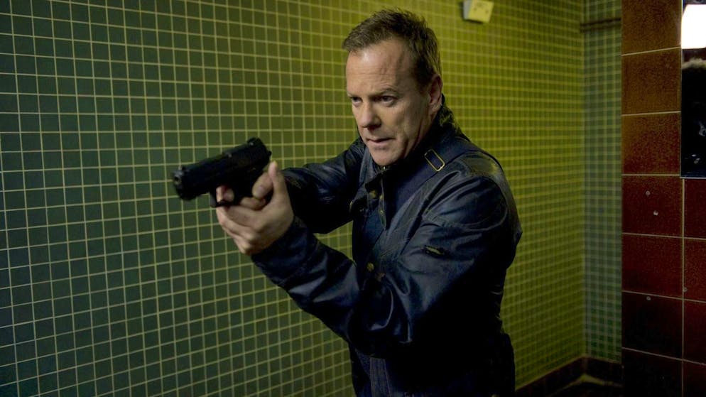 Actor Kiefer Sutherland in a scene from the TV series "24: Live Another Day." (File photo)