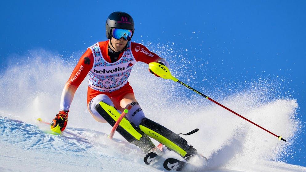 Sandro Simonet fährt am Dienstag in den Europacup-Rennen in Crans-Montana auf Platz 2.