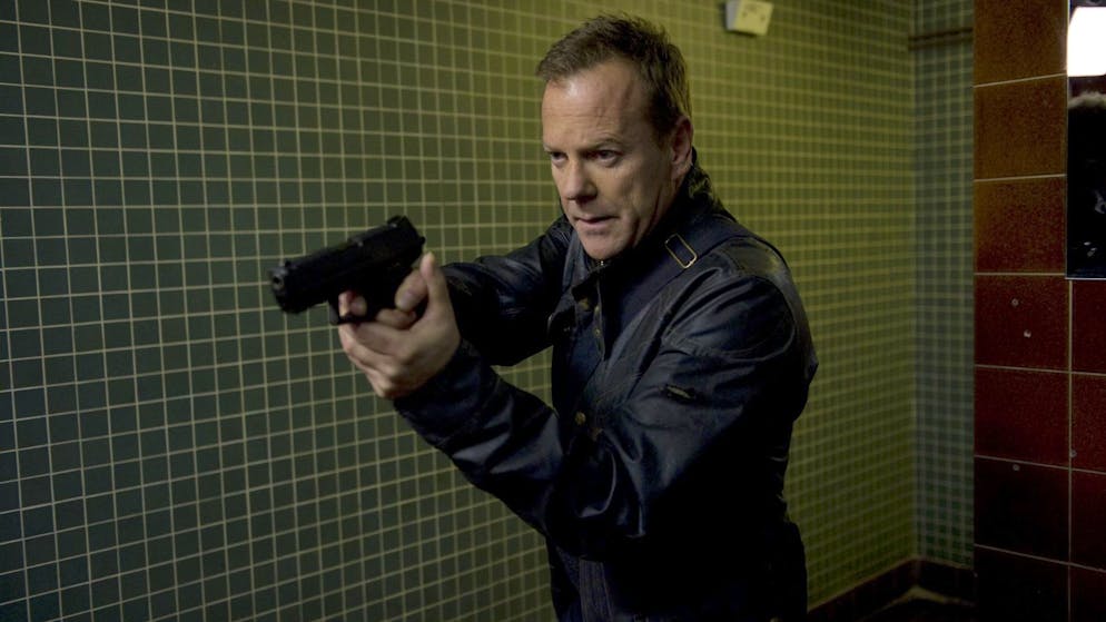 Schauspieler Kiefer Sutherland in einer Szene der TV-Serie «24: Live Another Day». (Archivbild)