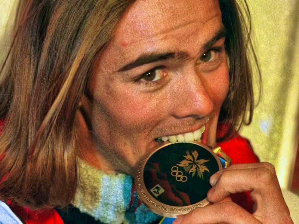 Ueli Kestenholz, vincitore della prima medaglia olimpica per lo snowboard, bronzo nello slalom gigante a Nagano nel 1998.