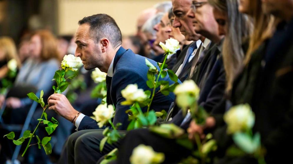 Le président du Conseil d'Etat valaisan Mathias Reynard lors de la cérémonie d'hommage aux victimes de l'incendie de Crans-Montana (archives).