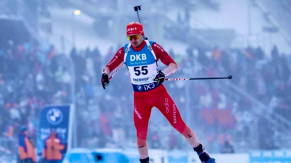 The Swiss biathlon relay team with Sebastian Stalder finished 7th in Ruhpolding.
