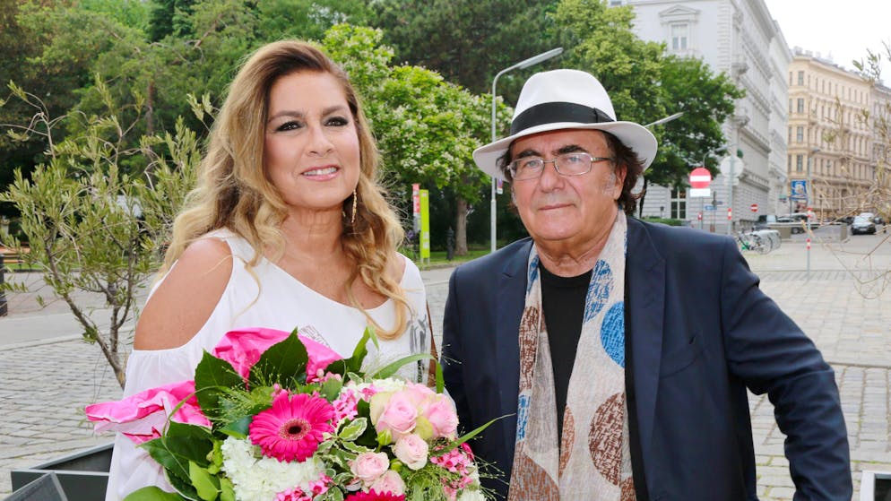 Romina Power zusammen mit ihrem Ex-Partner und -Ehemann Al Bano Carrisi bei einem Medienauftritt im Jahr 2018.