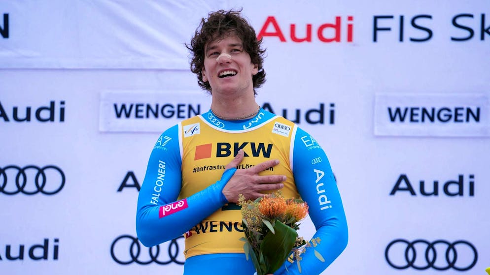 Giovanni Franzoni vince la sua prima gara di Coppa del Mondo all'età di 24 anni.