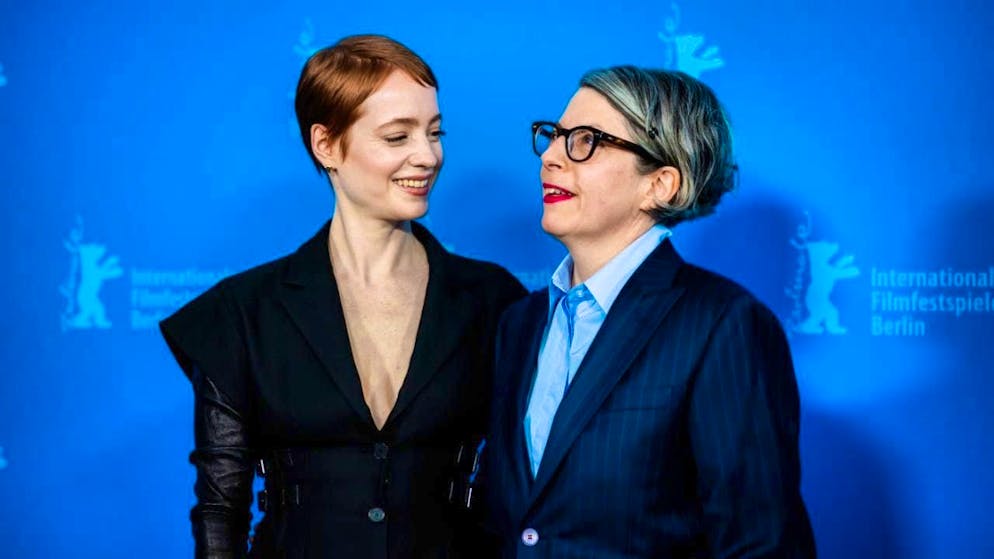 "Heldin" - here with leading actress Leonie Benesch (left) and director Petra Volpe - was the most successful Swiss film last year.