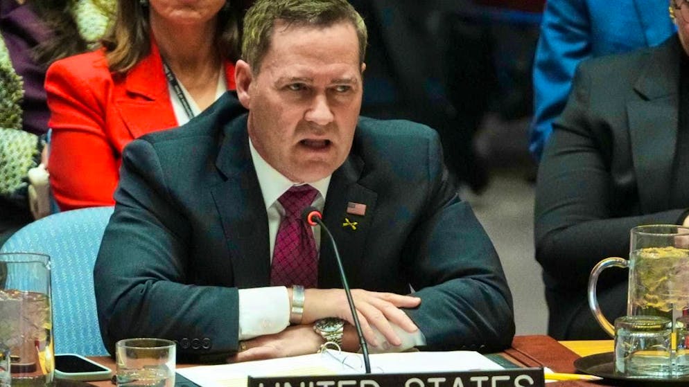 The US Ambassador to the UN, Michael Waltz, addresses the Security Council. Photo: Frank Franklin II/AP/dpa